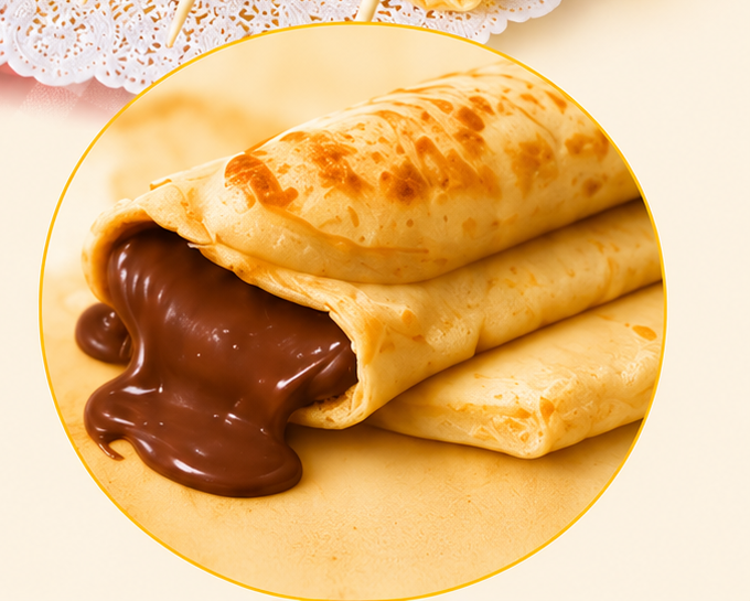 Crepe no Palito de Chocolate