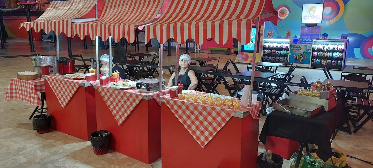 Batatas fritas em evento